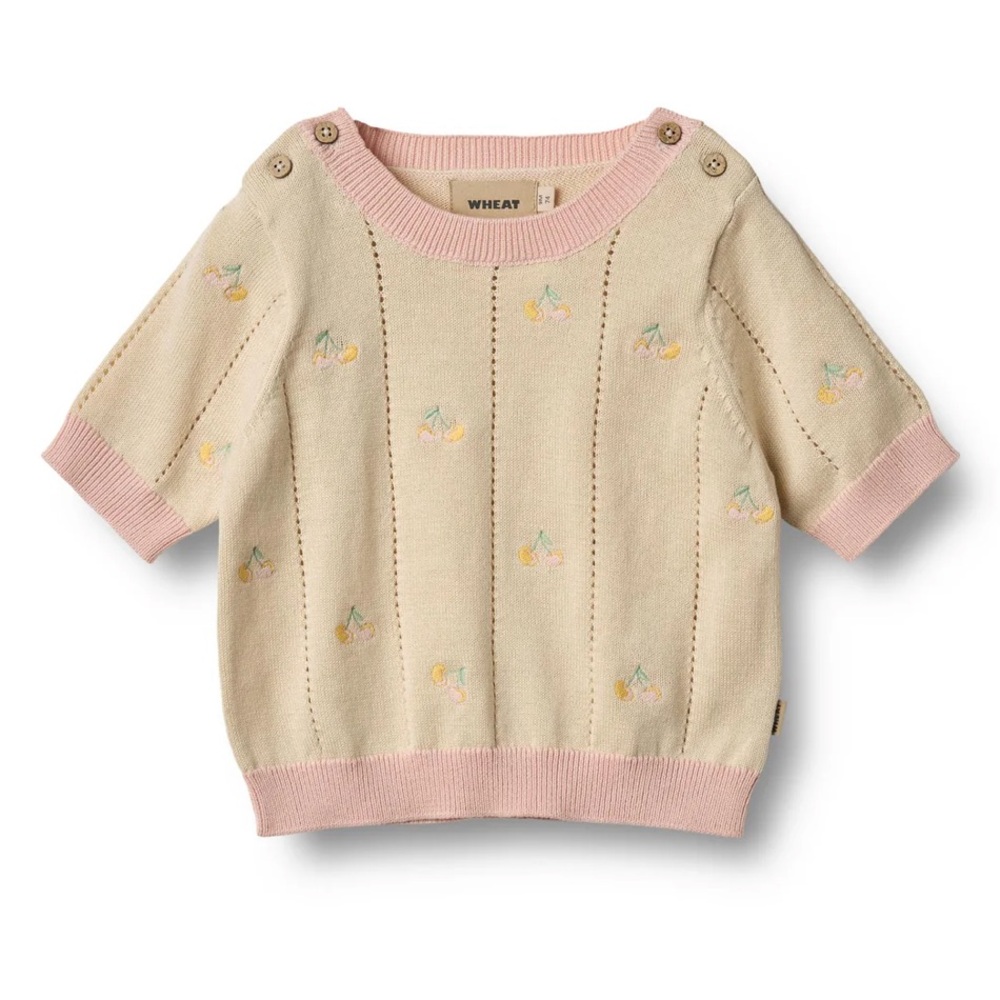 Sandshell Knit Matching Set Malvina in Sandshell/Pink